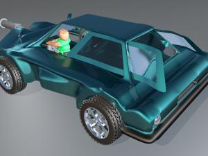 3d game car model style six 3D Model