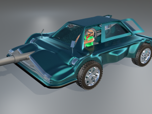 3d game car model style six 3D Model