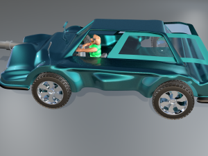 3d game car model style six 3D Model