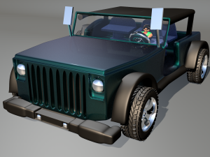 jeep wrangler for 3d game Modelo 3D