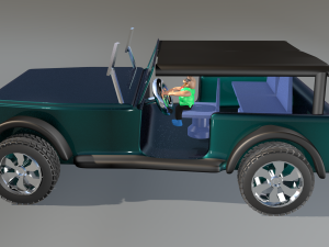 jeep wrangler for 3d game Modelo 3D