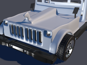wrangler jeep 3d low-poly model 3D Model