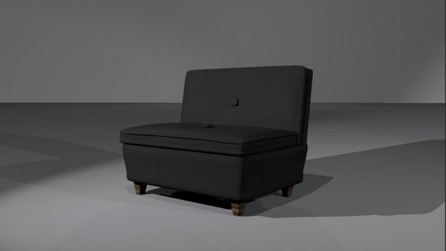 black couch 3D मॉडल .c4d .max .obj .3ds .fbx .stl .blend 