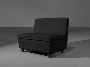 divano nero Modello 3D