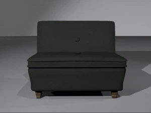 divano nero Modello 3D