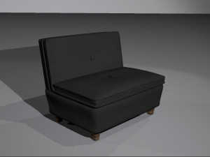 black couch 3D मॉडल
