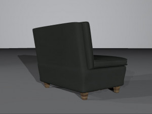 black couch 3D मॉडल