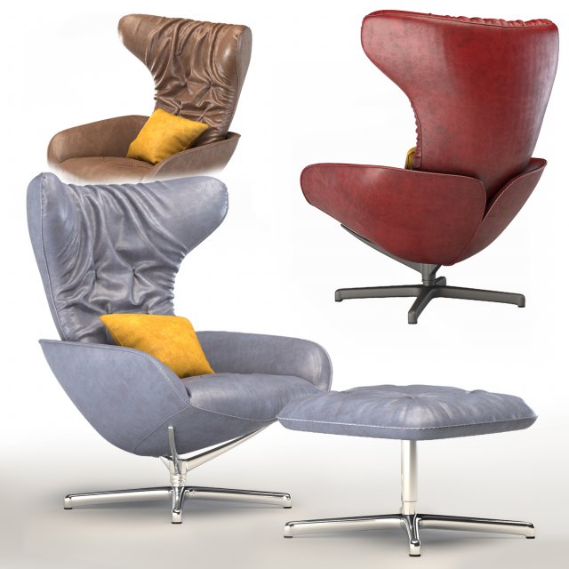 walter knoll onsa chair 3D Model .c4d .max .obj .3ds .fbx .stl .blend 