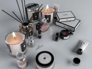 conjunto de cosm&eacute;ticos decorativos Modelo 3D