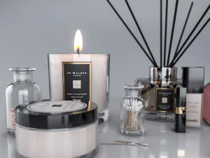 conjunto de cosm&eacute;ticos decorativos Modelo 3D