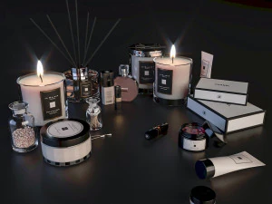 conjunto de cosm&eacute;ticos decorativos Modelo 3D