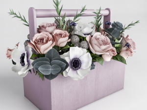 flowers in box 3D Model