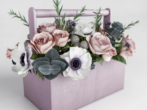 flowers in box 3D Model