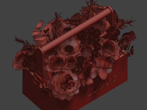 flowers in box 3D Model