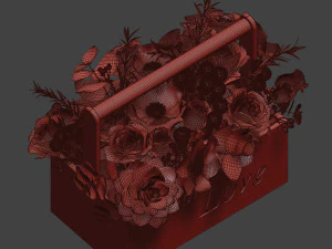 flowers in box 3D Model