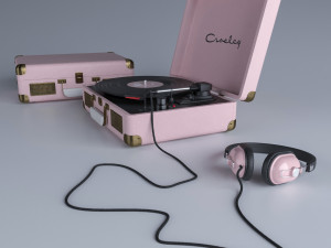 crosley vinyl player 3D 모델