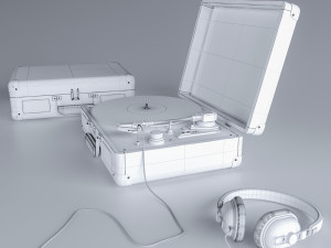 crosley vinyl player 3D मॉडल