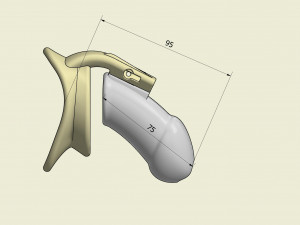 khd q4he chastity tube length 095mm circumference 080mm 3D प्रिंट मॉडल