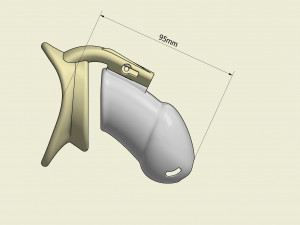 khd q4he chastity tube length 095mm circumference 090mm 3D Print Model