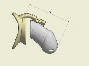 khd q4he chastity tube length 095mm circumference 100mm Model Cetak 3D