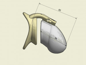 khd q4he chastity tube length 085mm circumference 125mm 3D-printmodel