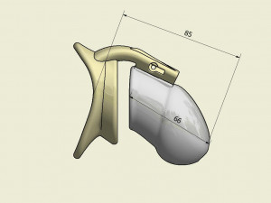 khd q4he chastity tube length 085mm circumference 110mm 3Dプリントモデル