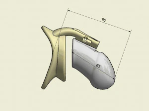khd q4he chastity tube length 085mm circumference 090mm 3D Print Model