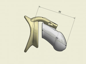 khd q4he chastity tube length 085mm circumference 080mm Modelo de Impressão 3D