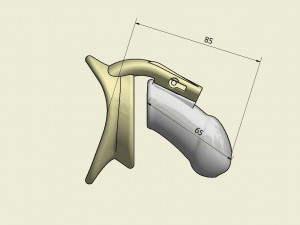 khd q4he chastity tube length 085mm circumference 070mm Modelo de Impressão 3D