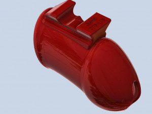 khd q4he chastity tube length 075mm circumference 070mm 3D Print Model