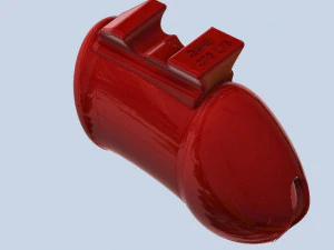 khd q4he tubo di castit&agrave; lunghezza 075mm circonferenza 070mm Modello di stampa 3D