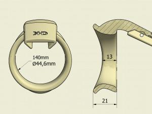 khd q4he chastity ring 45mm Model do druku 3D