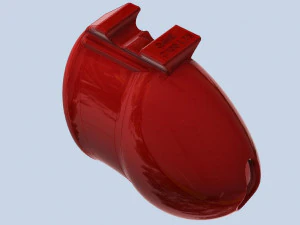 khd q4he 순결 튜브 길이 075mm 둘레 100mm 3D 프린트 모델