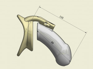 khd q4he chastity tube length 110mm circumference 080mm 3D प्रिंट मॉडल