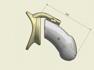 khd q4he chastity tube length 110mm circumference 100mm 3D प्रिंट मॉडल