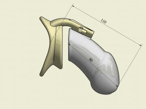 khd q4he chastity tube length 110mm circumference 110mm Model Cetak 3D