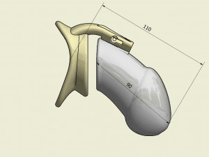 khd q4he chastity tube length 110mm circumference 125mm 3D Print Model