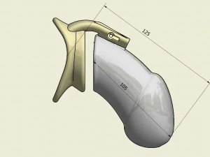khd q4he chastity tube length 125mm circumference 140mm 3D Print Model