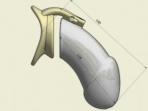 khd q4he chastity tube length 140mm circumference 140mm 3D Baskı Modeli