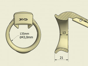 khd q4he chastity ring 43mm 3D Baskı Modeli