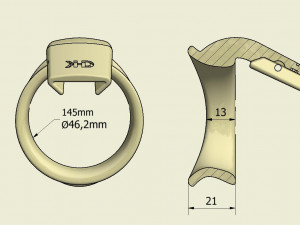 khd q4he chastity ring 46mm 3D प्रिंट मॉडल