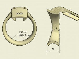 khd q4he chastity ring 49mm 3Dプリントモデル