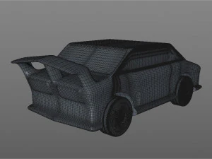 cartoon racing car 3D Model