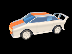 cartoon racing car 3D 모델