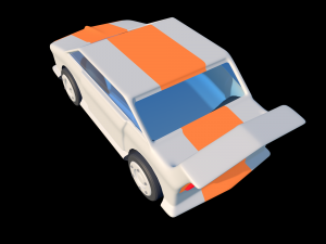 cartoon racing car 3Dモデル