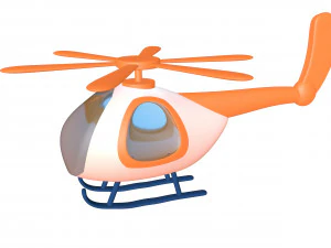 Helic&oacute;ptero de desenho animado Modelo 3D