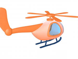 Cartoon helicopter 3D Model