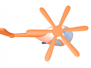 Cartoon helicopter 3D Model
