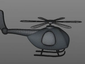 Cartoon helicopter 3D Model