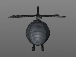 Cartoon helicopter 3D Model